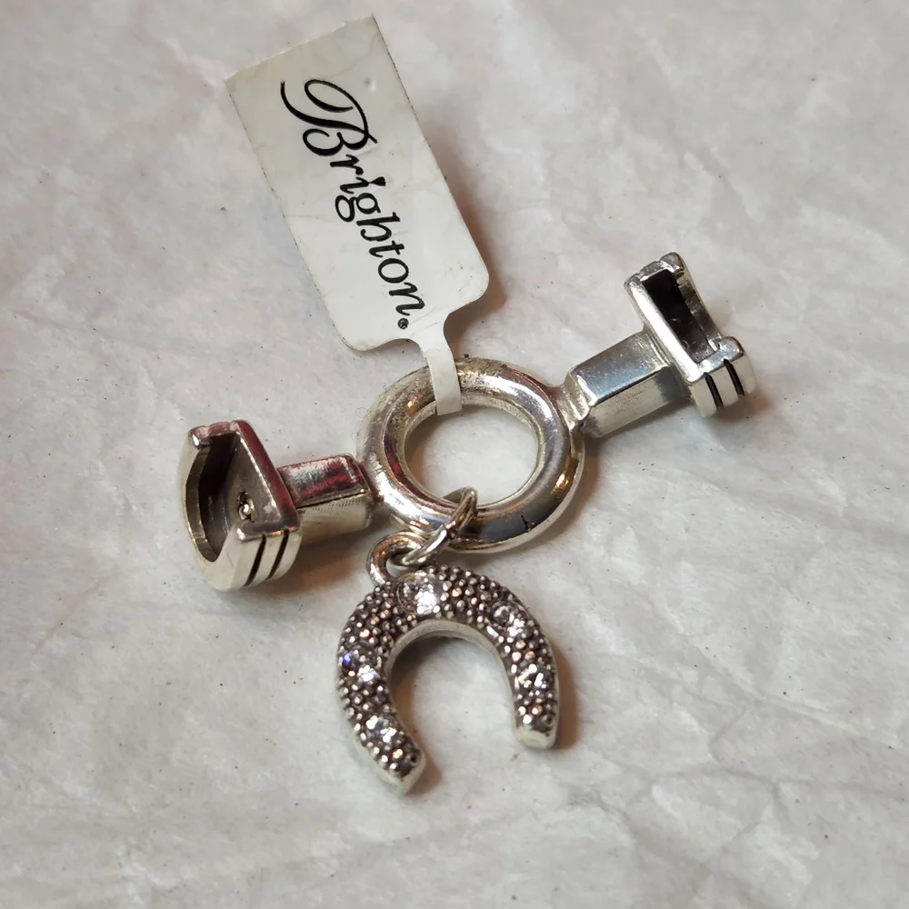 BRIGHTON color clique cord horseshoe ornament for bracelet silver NEW $48 - Picture 4 of 4